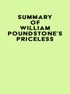cover image of Summary of William Poundstone's Priceless